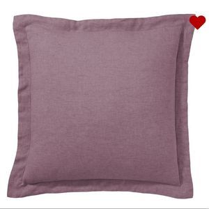 Belgian Flax Linen Pair of Euro Sham, Fig (Purple) / Set of Two